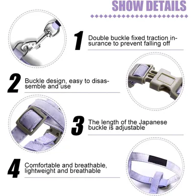 UAMLY Harnais pour chats Ensemble harnais, laisse et collier pour chat