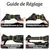 UAMLY Harnais et laisses réfléchissants pour chats(Noir)