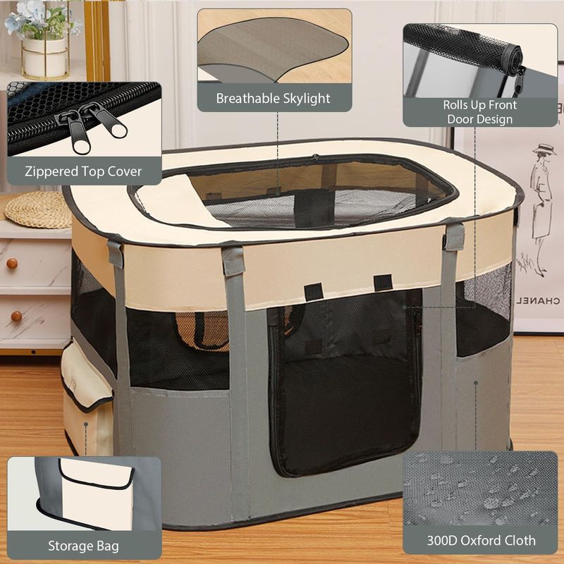 UAMLY Parc pliable pour animaux de compagnie - pour chien et chat
