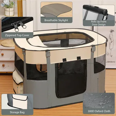 UAMLY Parc pliable pour animaux de compagnie - pour chien et chat