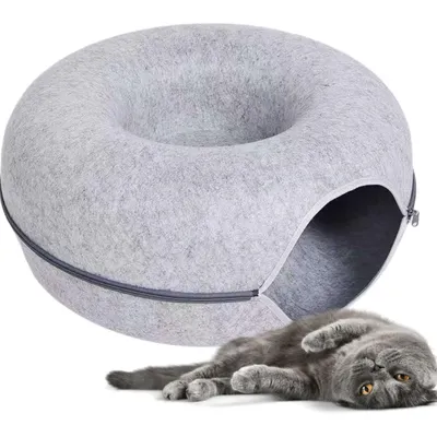 UAMLY Lit tunnel pliable pour chat