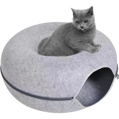 UAMLY Lit tunnel pliable pour chat