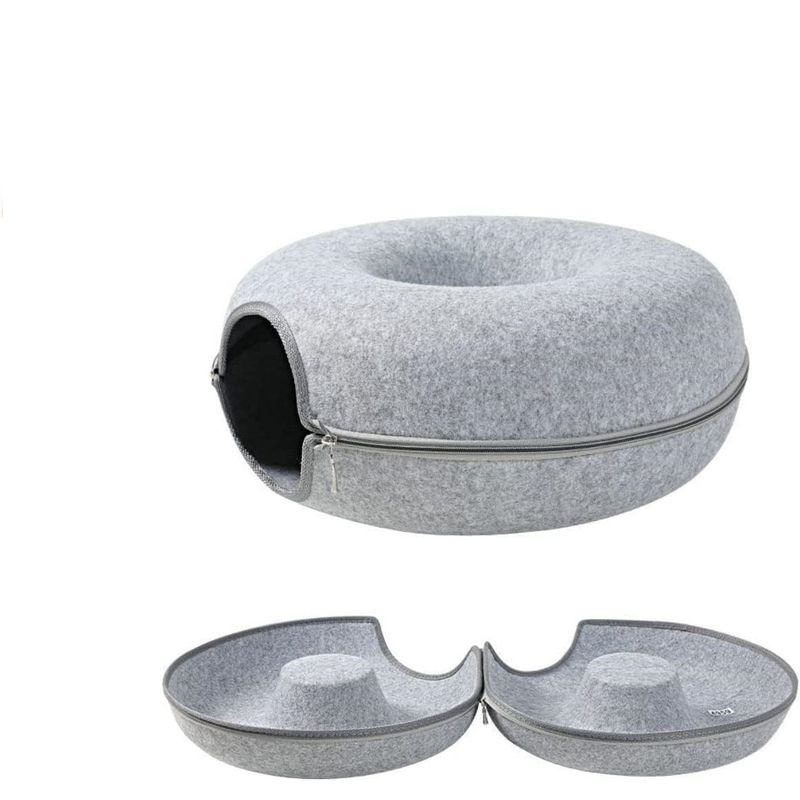 UAMLY Lit tunnel pliable pour chat