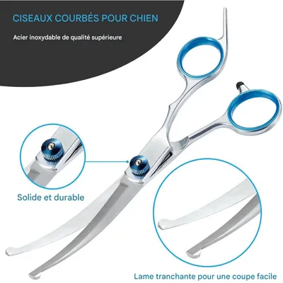 Pet Planet Chiens et Chats Ciseaux de ToilettageSet Ciseaux de Toilettage