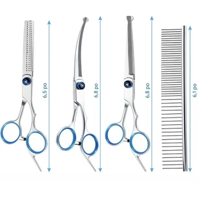 Pet Planet Chiens et Chats Ciseaux de ToilettageSet Ciseaux de Toilettage
