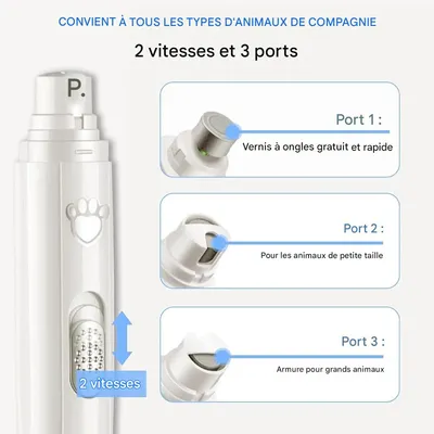 IntiMeg Broyeur d'ongles Ciseaux à griffes pour animaux