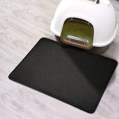 UAMLY Tapis pour Bac à Litière pour Chat EVA Double Couche