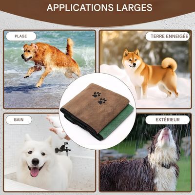 Pet Planet Chiens ServiettesSet Lot de 2 Serviettes de Bain en Microfibre