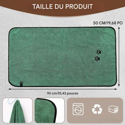 Pet Planet Chiens ServiettesSet Lot de 2 Serviettes de Bain en Microfibre