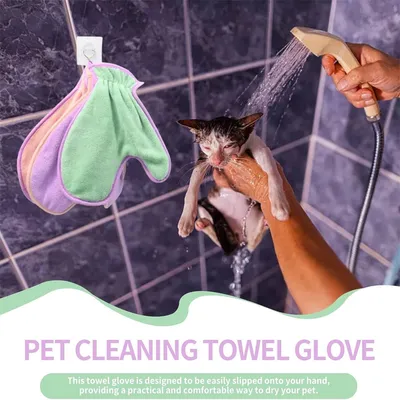 IntiMeg Gants en serviette pour chat