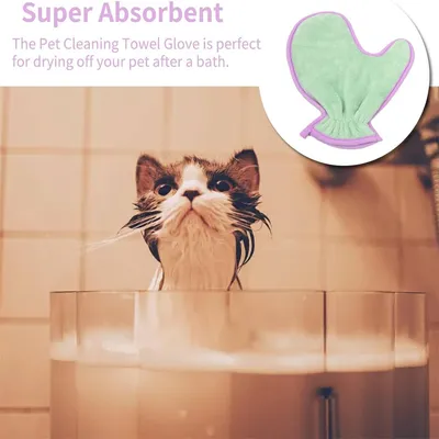 IntiMeg Gants en serviette pour chat