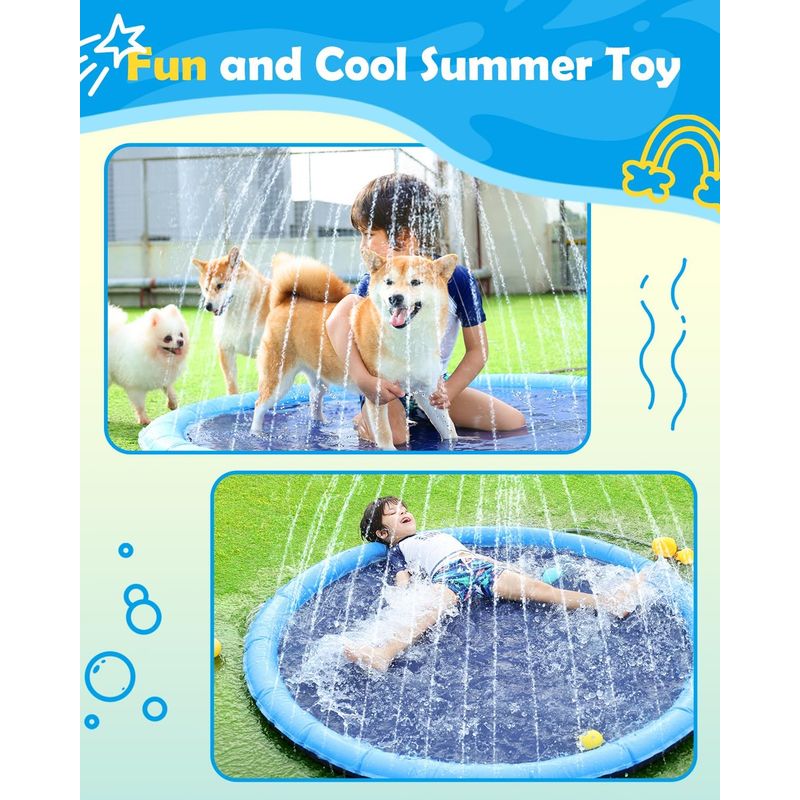 UAMLY Tapis anti-éclaboussures pour chien, piscine antidérapante pour chien