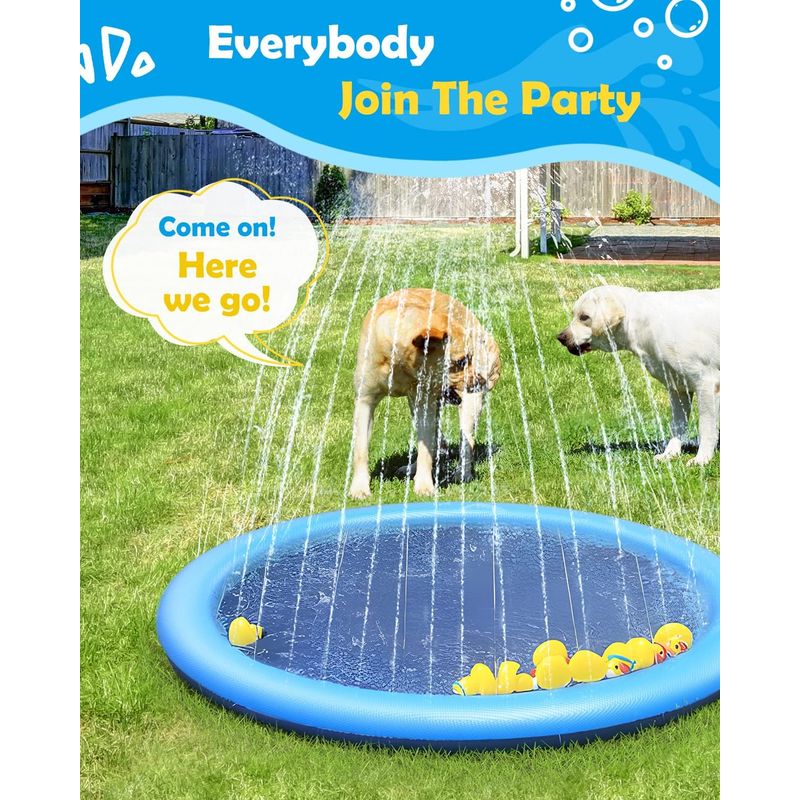 UAMLY Tapis anti-éclaboussures pour chien, piscine antidérapante pour chien