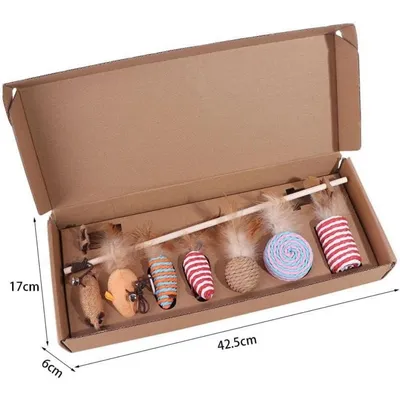 Pet Planet Chats JouetsSet Ensemble de Jouets avec Baton à Chat