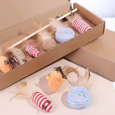 Pet Planet Chats JouetsSet Ensemble de Jouets avec Baton à Chat