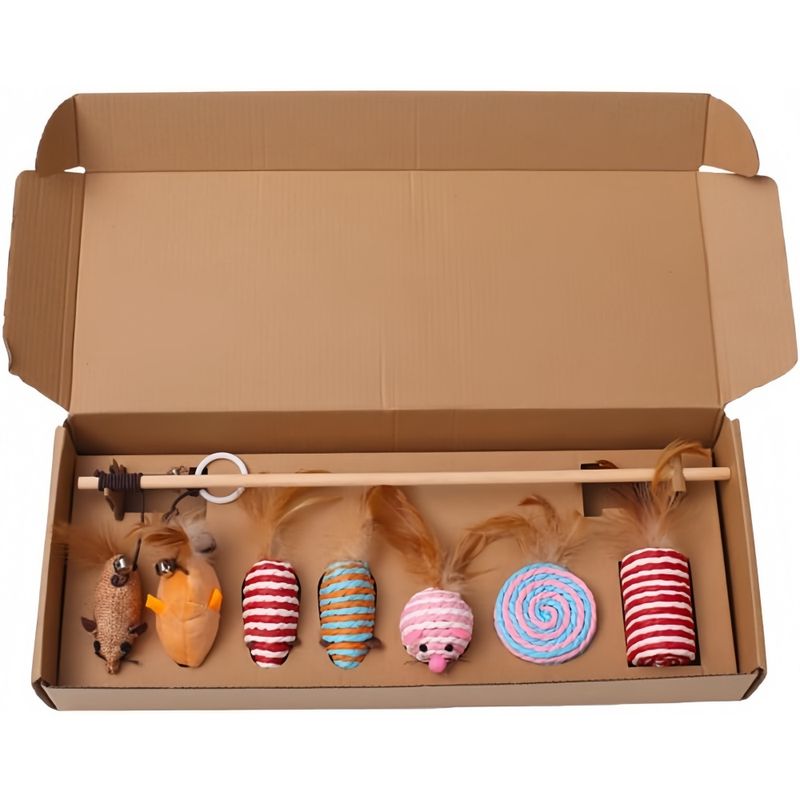 Pet Planet Chats JouetsSet Ensemble de Jouets avec Baton à Chat
