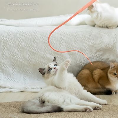 FurryFusion Jouet baguette pour chat en forme de queue de souris simulée
