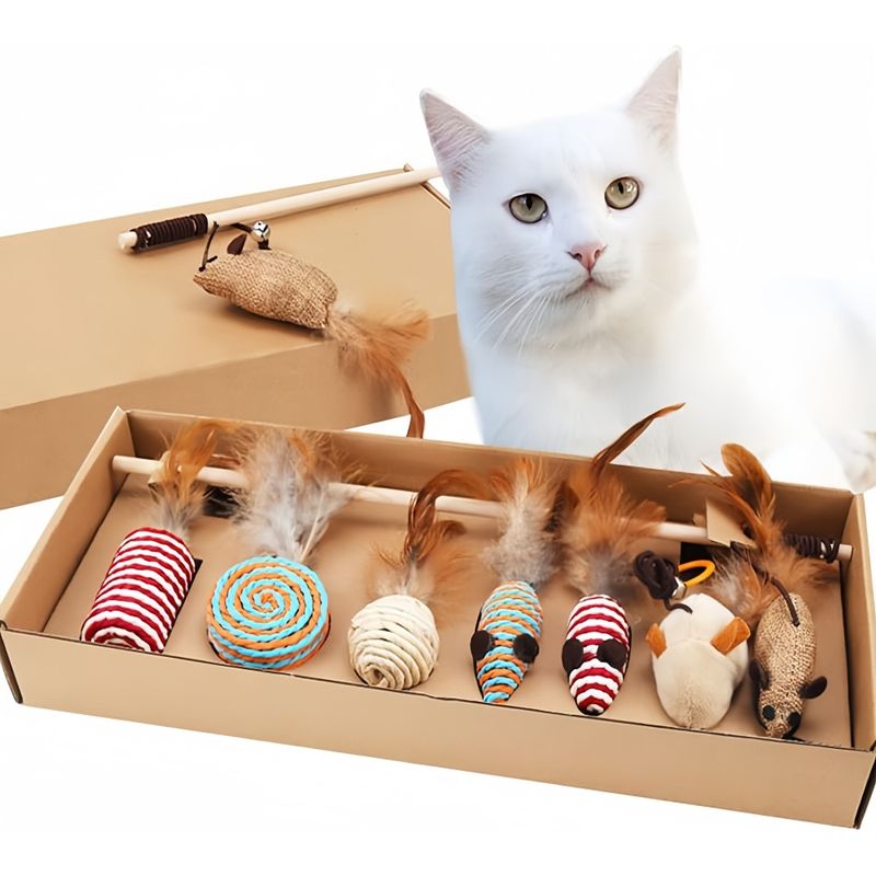 Pet Planet Chats JouetsSet Ensemble de Jouets avec Baton à Chat