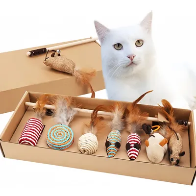 Pet Planet Chats JouetsSet Ensemble de Jouets avec Baton à Chat