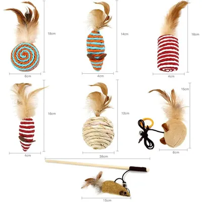 Pet Planet Chats JouetsSet Ensemble de Jouets avec Baton à Chat