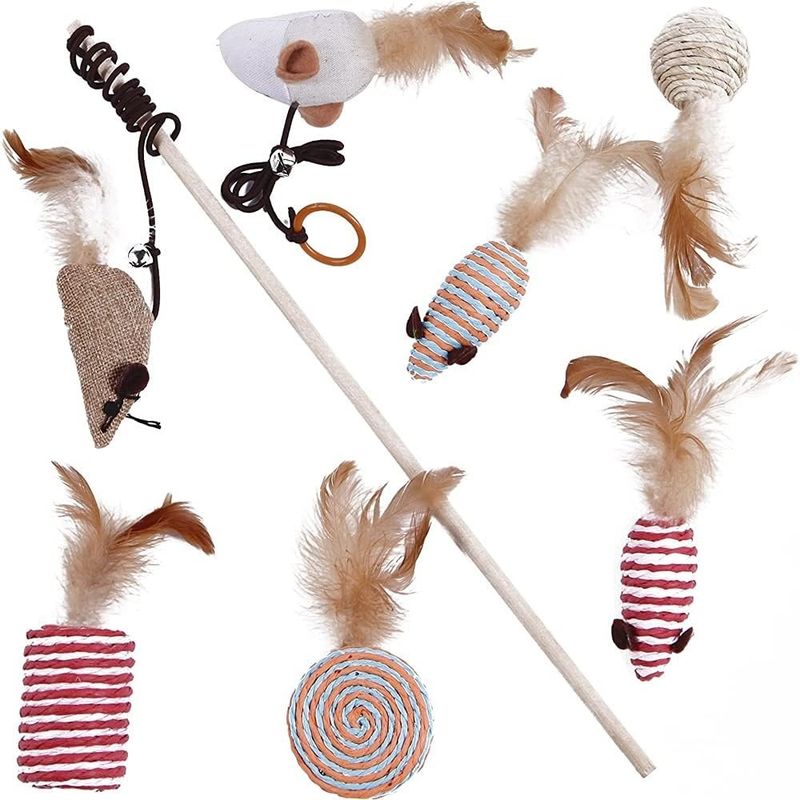Pet Planet Chats JouetsSet Ensemble de Jouets avec Baton à Chat
