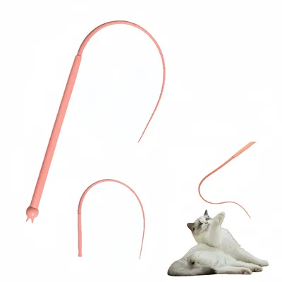 FurryFusion Jouet baguette pour chat en forme de queue de souris simulée