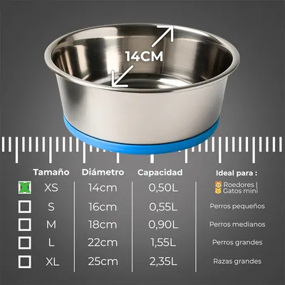 IntiMeg Mangeoire antidérapante pour chats et petits chiens