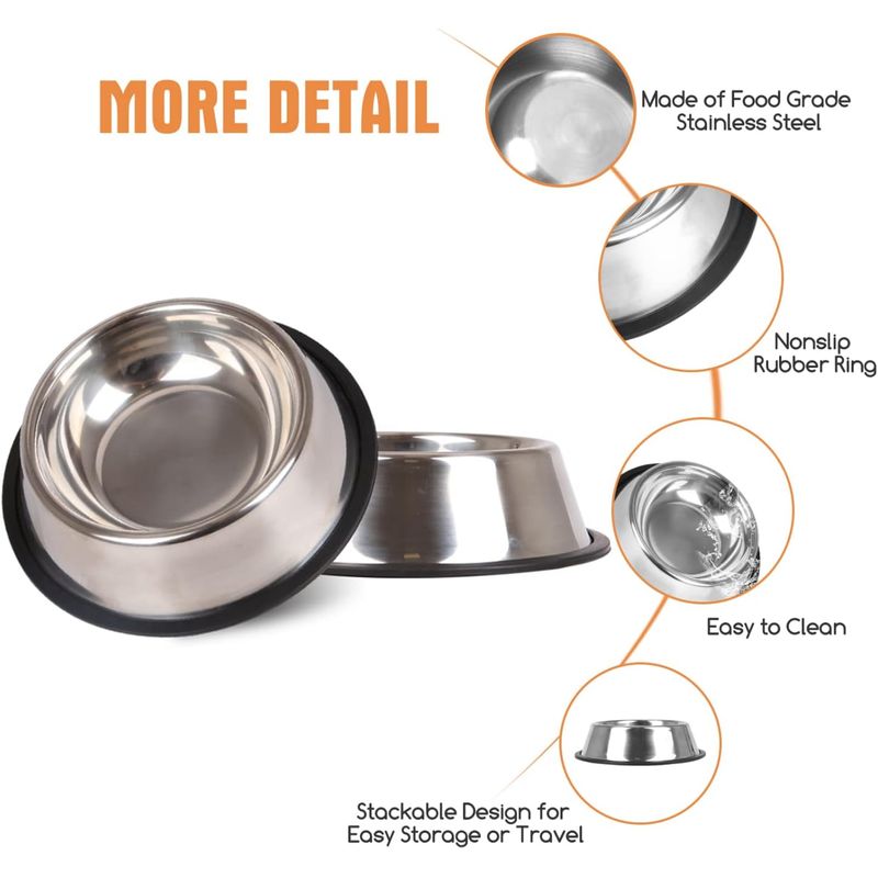 Gamelles pour chiens en acier inoxydable