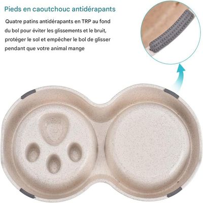 IntiMeg Gamelle double anti - glouton pour chien et chat