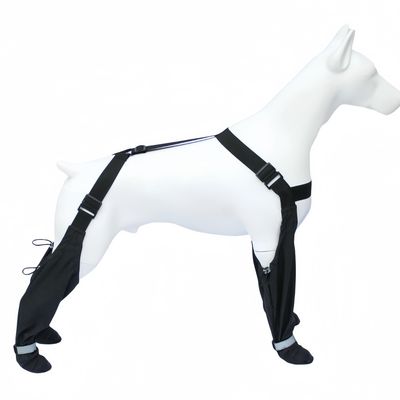 FurryFusion Bottes de pluie pour chien à sangles réfléchissantes