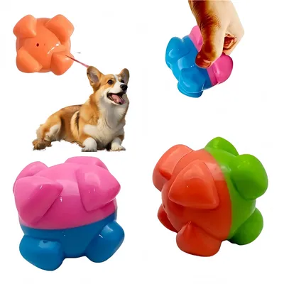 Pet Planet Jouet de grignotage sonore en caoutchouc pour chiens