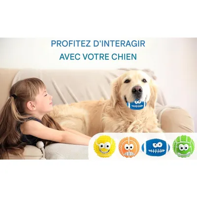 Pet Planet Chiens Joyeux Jouet de Balle Sonore