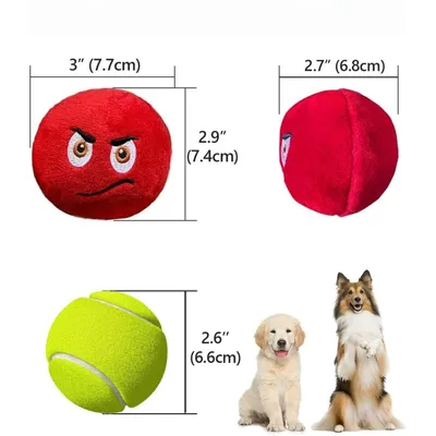 Pet Planet Chiens Activity Lot De Boules En Peluche Sonores Pour Chiens