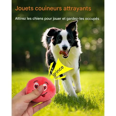 Pet Planet Chiens Activity Lot De Boules En Peluche Sonores Pour Chiens
