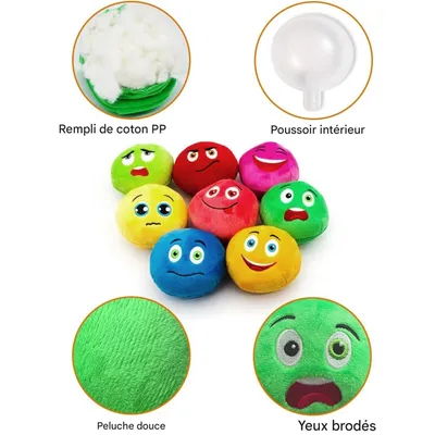 Pet Planet Chiens Activity Lot De Boules En Peluche Sonores Pour Chiens