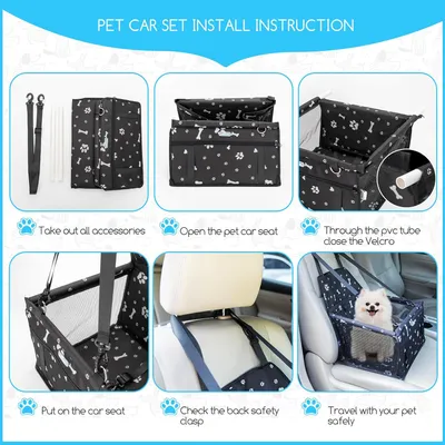 Siège auto pour chien, pliable