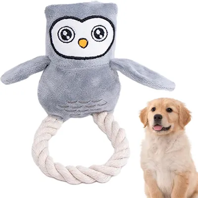 IntiMeg Jouet en peluche hibou pour chien