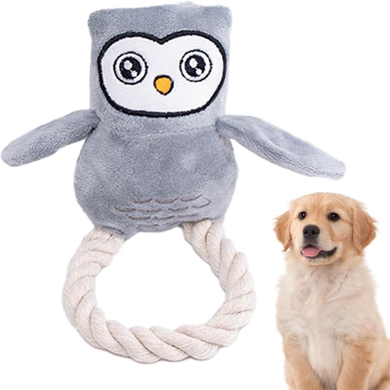 IntiMeg Jouet en peluche hibou pour chien