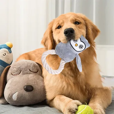 IntiMeg Jouet en peluche hibou pour chien