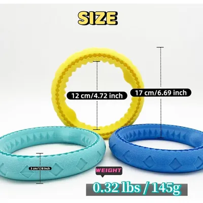Pet Planet Chiens JouetsSet Jouet en Anneau en Caoutchouc