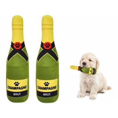 Pet Planet Chiens Vin Pétillant Deux Jouets à Couinement