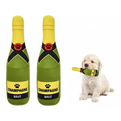 Pet Planet Chiens Champagne Deux Jouets à Couinement