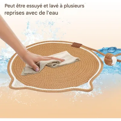 Pet Planet Chats Tapis de Griffe en Corde de Coton Naturelle Griffeuse