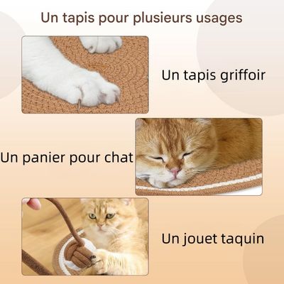 Pet Planet Chats Tapis de Griffe en Corde de Coton Naturelle Griffeuse