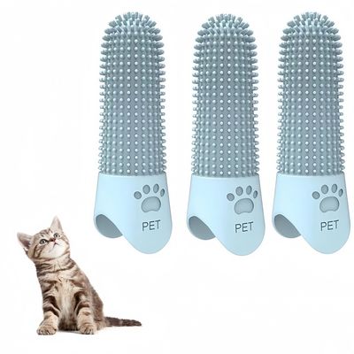 Pet Planet Chiens Kit De Trois Brosse A Dents En Silicone Pour Animaux 3 Pièces