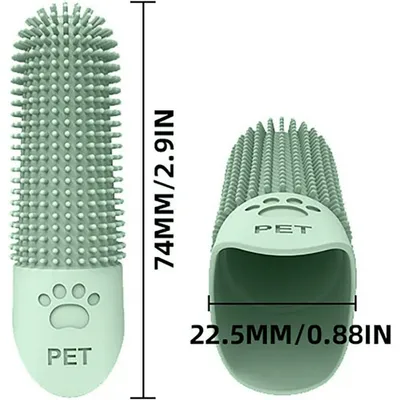 Pet Planet Chiens Kit De Trois Brosse A Dents En Silicone Pour Animaux