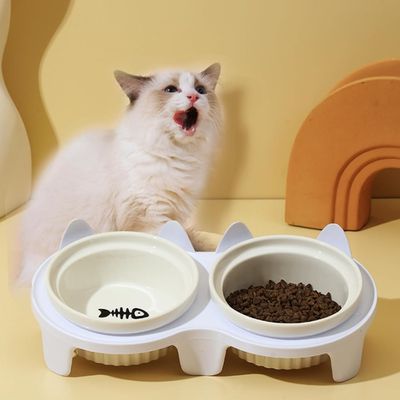Petopia Double bol en céramique pour chat, pour la protection de la colonne
