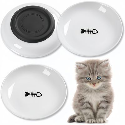 Pet Planet Chats Bol de Nourriture en Céramique Lot de 3