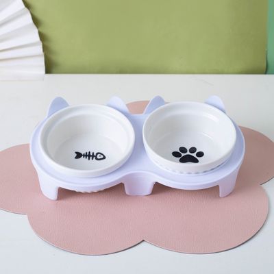Petopia Double bol en céramique pour chat, pour la protection de la colonne