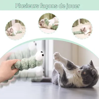 Pet Planet Chats Cozy Lot De Jouets De Ver En Peluche